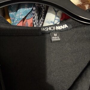 Fashion Nova Black Crewneck Pullover